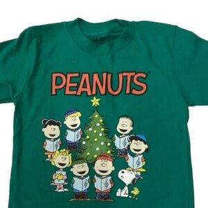 Peanuts Charlie Brown Woodstock Christmas Green Shirt Size 4T Comic